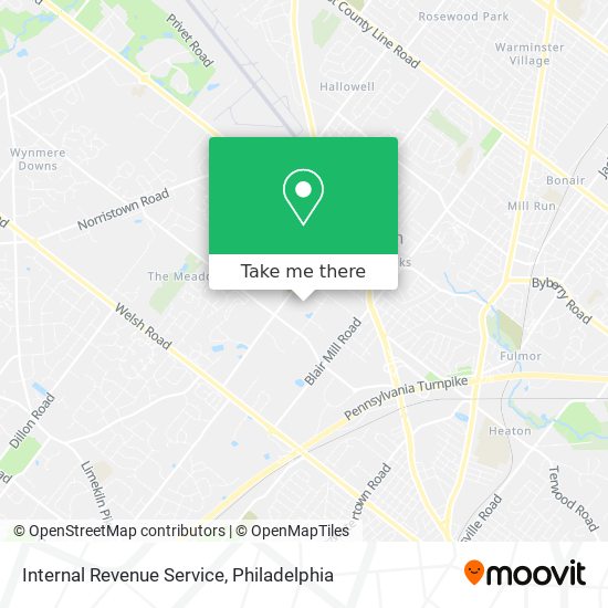 Mapa de Internal Revenue Service