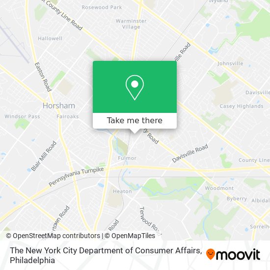 The New York City Department of Consumer Affairs map