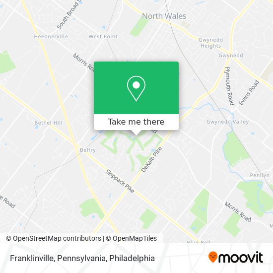 Mapa de Franklinville, Pennsylvania