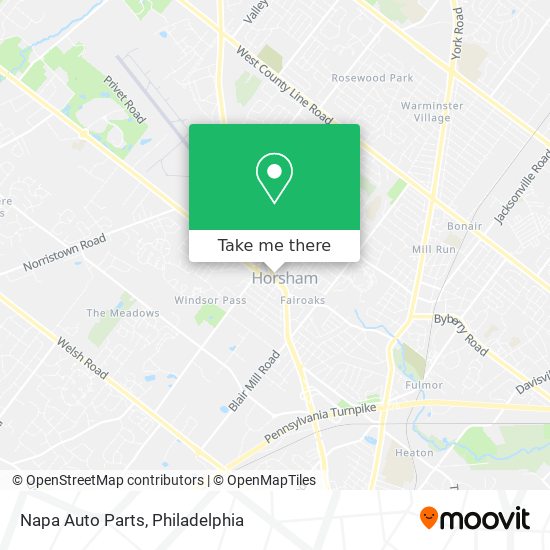 Mapa de Napa Auto Parts