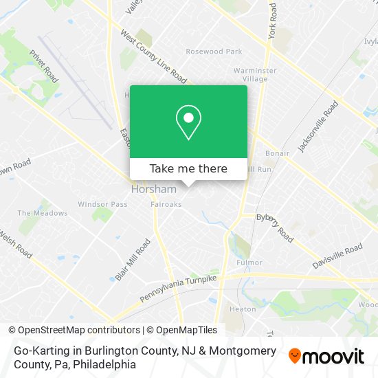 Go-Karting in Burlington County, NJ & Montgomery County, Pa map