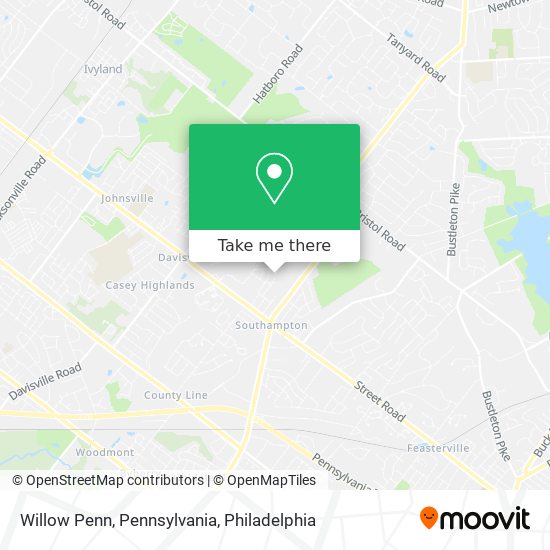 Willow Penn, Pennsylvania map