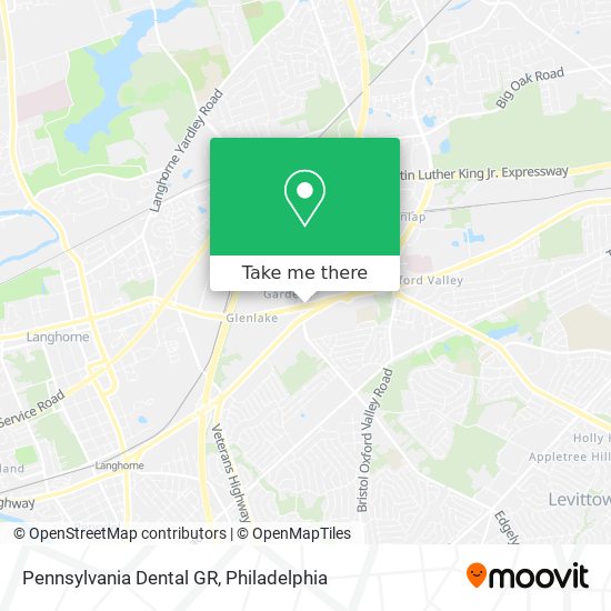 Mapa de Pennsylvania Dental GR