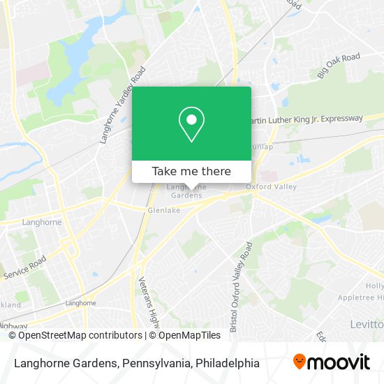 Langhorne Gardens, Pennsylvania map
