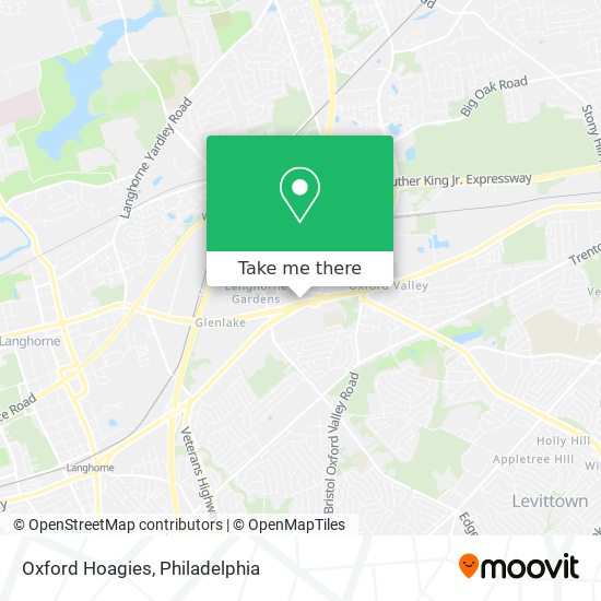 Oxford Hoagies map