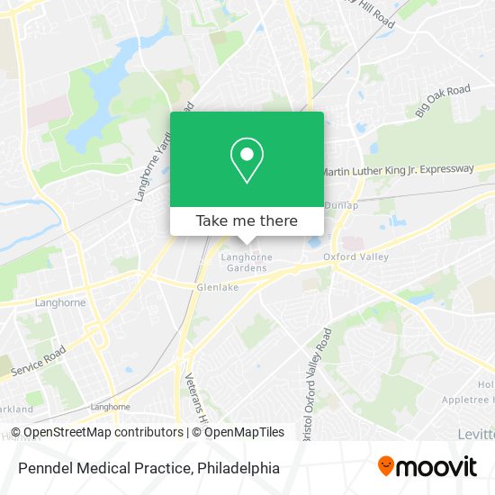 Mapa de Penndel Medical Practice