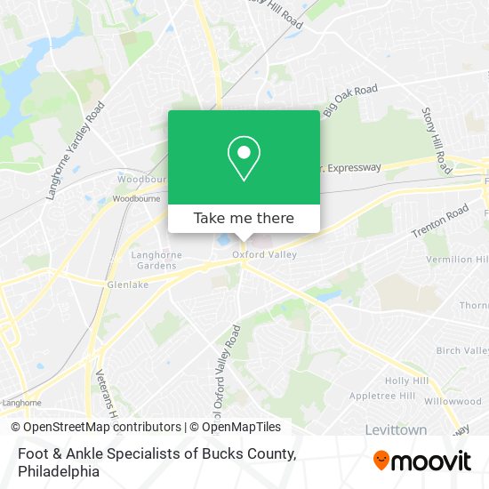 Foot & Ankle Specialists of Bucks County map