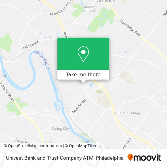 Univest Bank and Trust Company ATM map