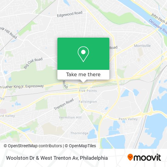 Woolston Dr & West Trenton Av map