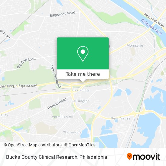 Bucks County Clinical Research map