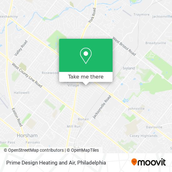 Prime Design Heating and Air map