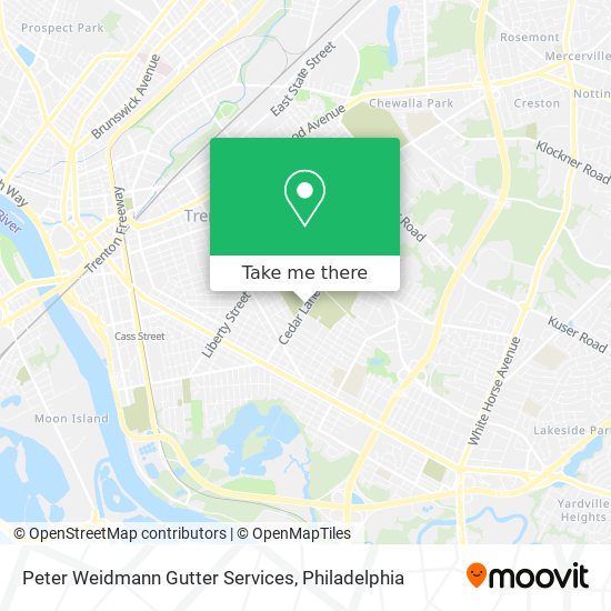 Mapa de Peter Weidmann Gutter Services
