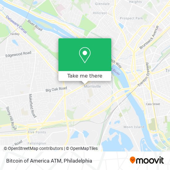 Mapa de Bitcoin of America ATM