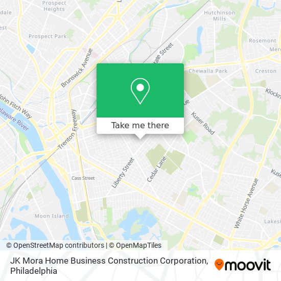 JK Mora Home Business Construction Corporation map