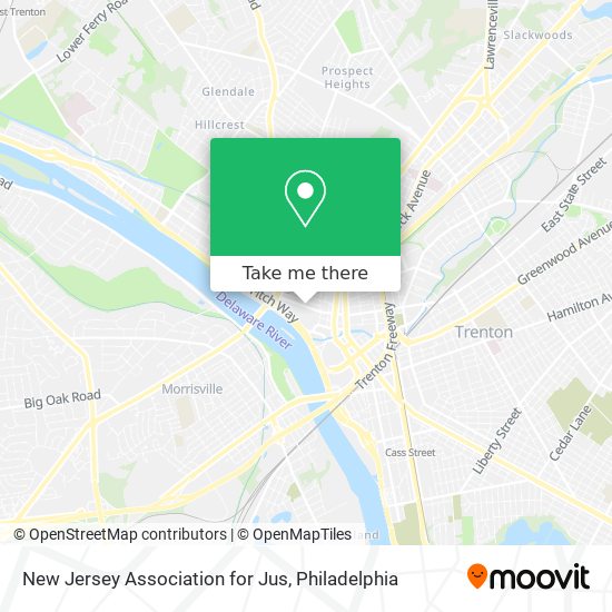 New Jersey Association for Jus map