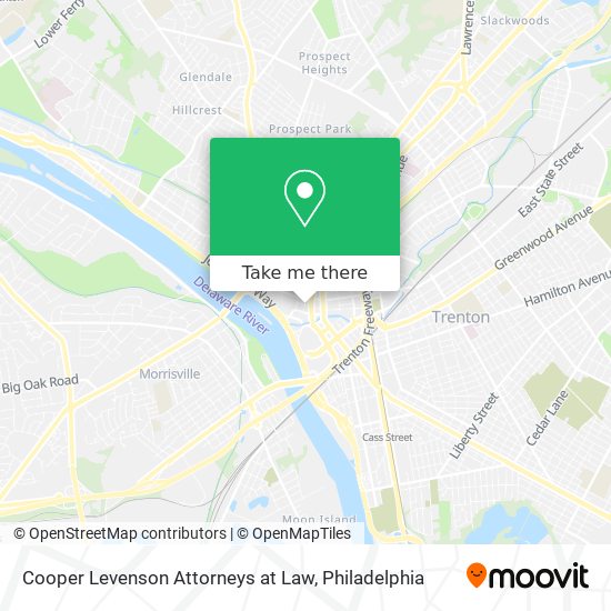 Mapa de Cooper Levenson Attorneys at Law