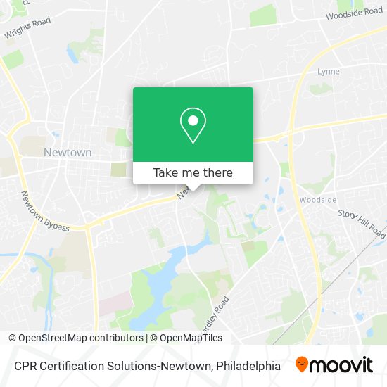 Mapa de CPR Certification Solutions-Newtown