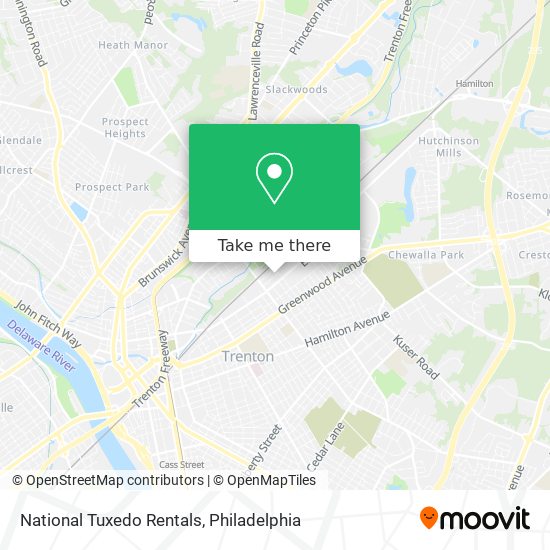 National Tuxedo Rentals map