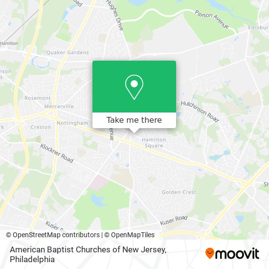 American Baptist Churches of New Jersey map