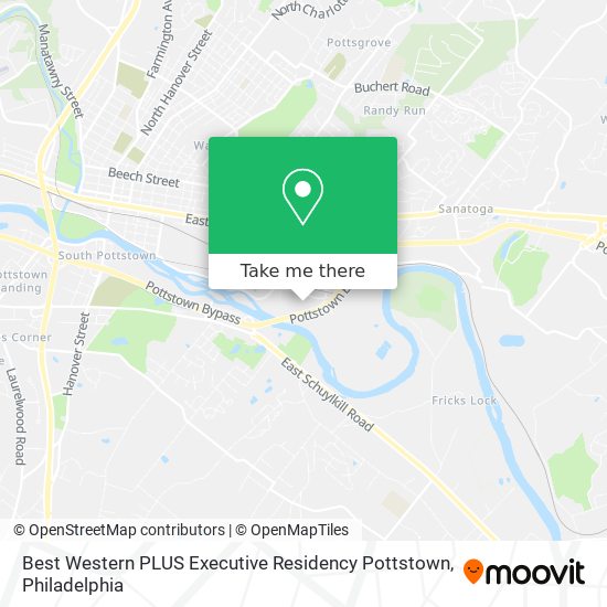 Best Western PLUS Executive Residency Pottstown map