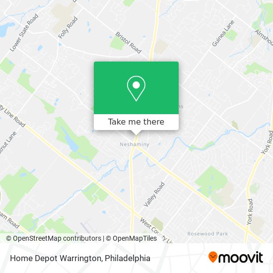 Home Depot Warrington map