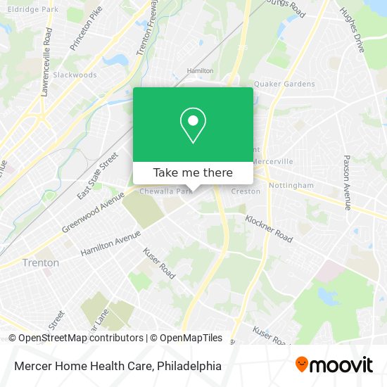 Mercer Home Health Care map