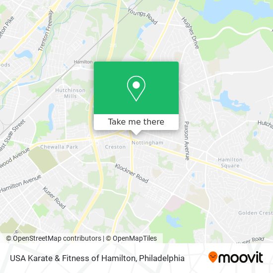 USA Karate & Fitness of Hamilton map