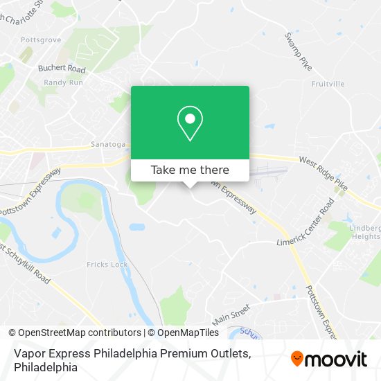 Vapor Express Philadelphia Premium Outlets map