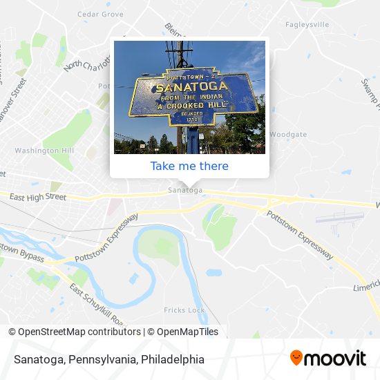 Mapa de Sanatoga, Pennsylvania