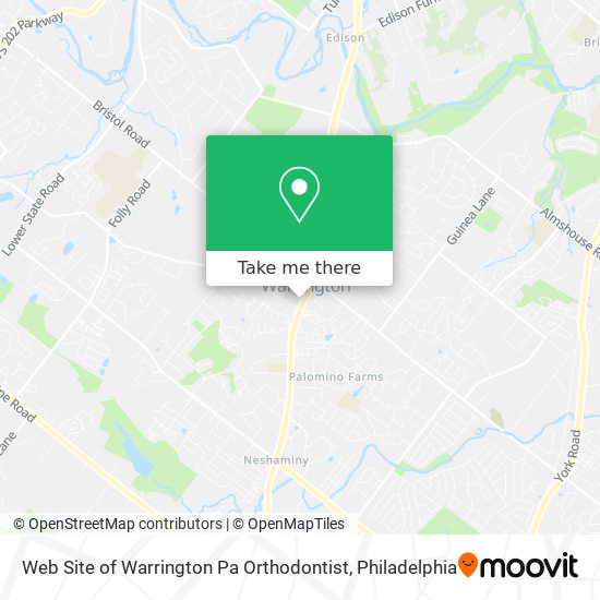 Mapa de Web Site of Warrington Pa Orthodontist