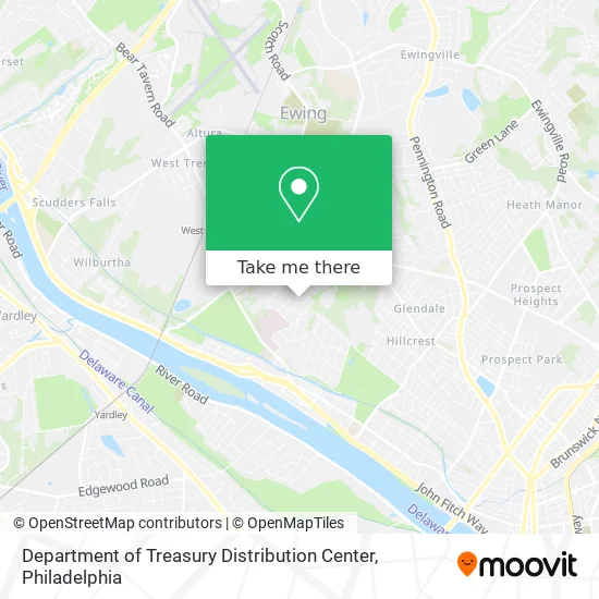 Department of Treasury Distribution Center map