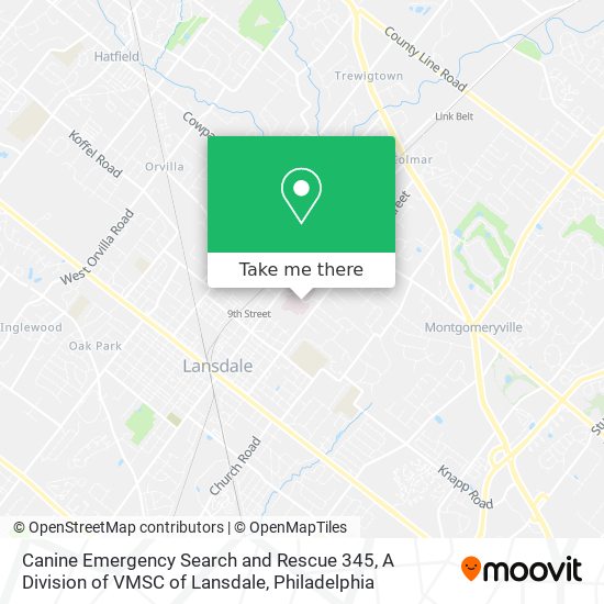 Mapa de Canine Emergency Search and Rescue 345, A Division of VMSC of Lansdale