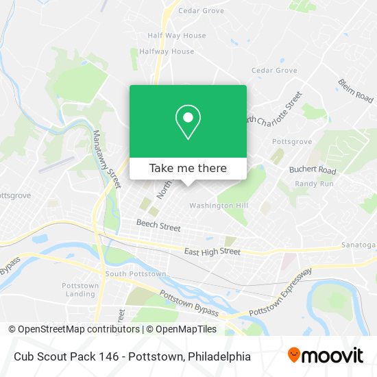 Mapa de Cub Scout Pack 146 - Pottstown