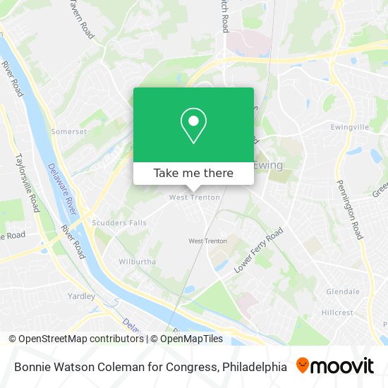 Mapa de Bonnie Watson Coleman for Congress