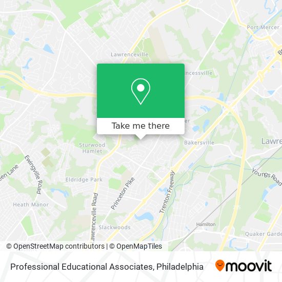 Professional Educational Associates map