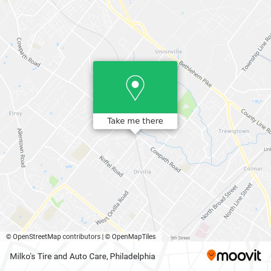 Milko's Tire and Auto Care map