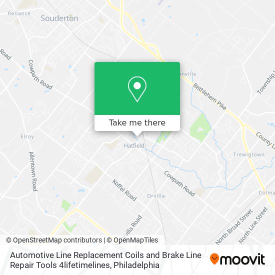 Mapa de Automotive Line Replacement Coils and Brake Line Repair Tools 4lifetimelines