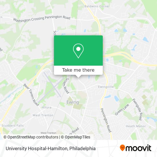 University Hospital-Hamilton map