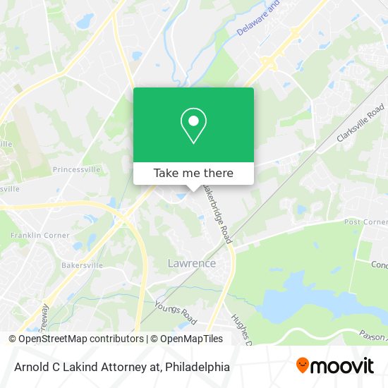 Arnold C Lakind Attorney at map