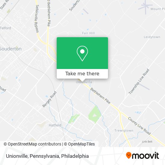 Mapa de Unionville, Pennsylvania