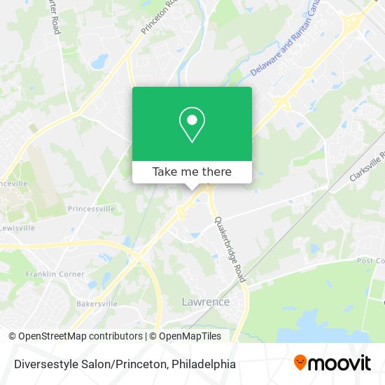 Mapa de Diversestyle Salon/Princeton