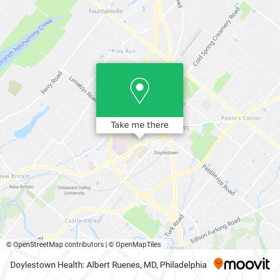 Mapa de Doylestown Health: Albert Ruenes, MD