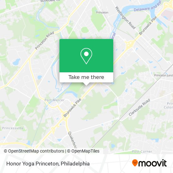 Honor Yoga Princeton map