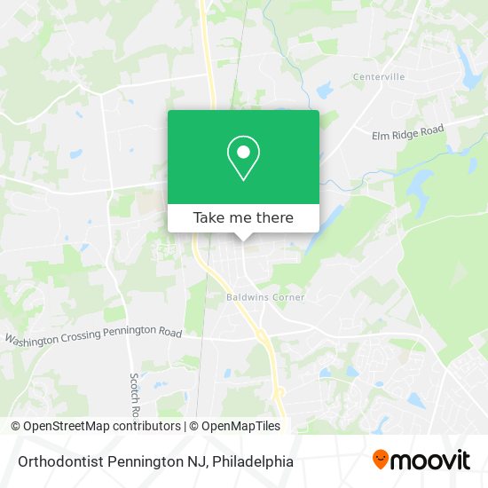Orthodontist Pennington NJ map