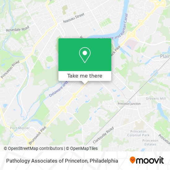 Mapa de Pathology Associates of Princeton