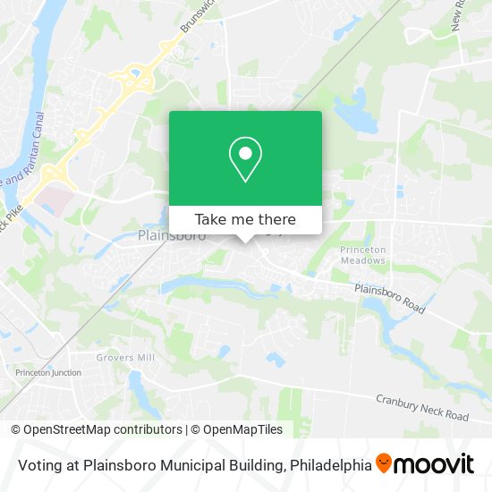 Voting at Plainsboro Municipal Building map