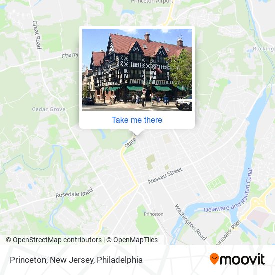 Mapa de Princeton, New Jersey