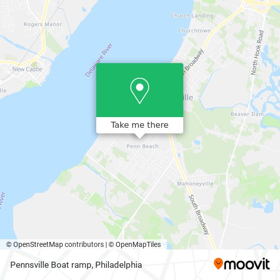 Pennsville Boat ramp map