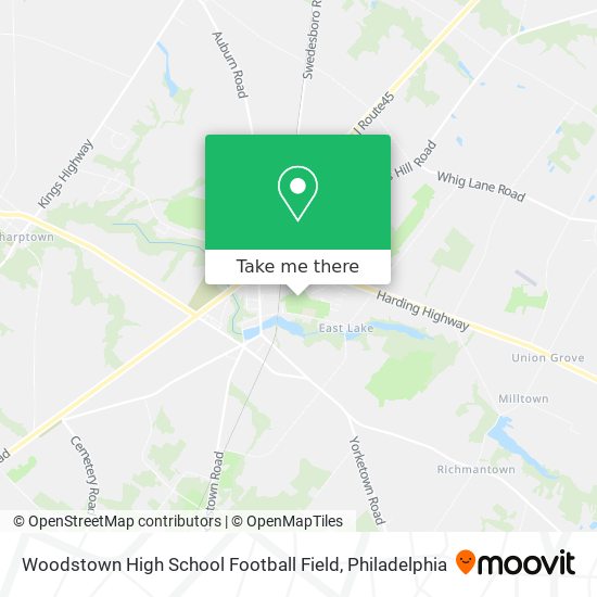 Mapa de Woodstown High School Football Field