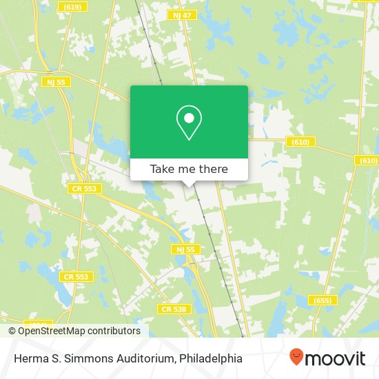 Mapa de Herma S. Simmons Auditorium